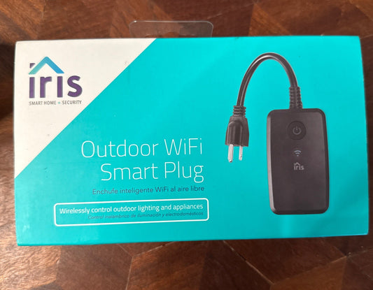 Iris Outdoor WiFi Smart Plug (120V) – Weather-Resistant Remote Control 🔌