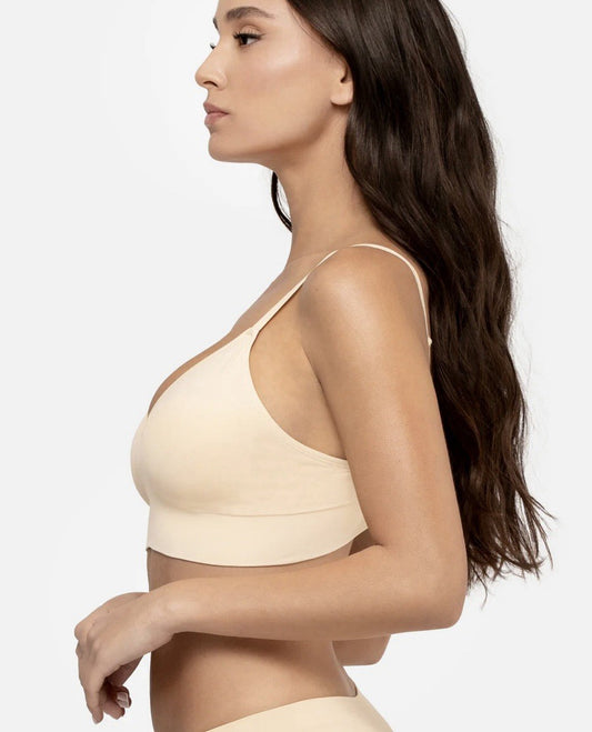Underoutfit Neckline Pullover Bralette - 450 Sand, size med