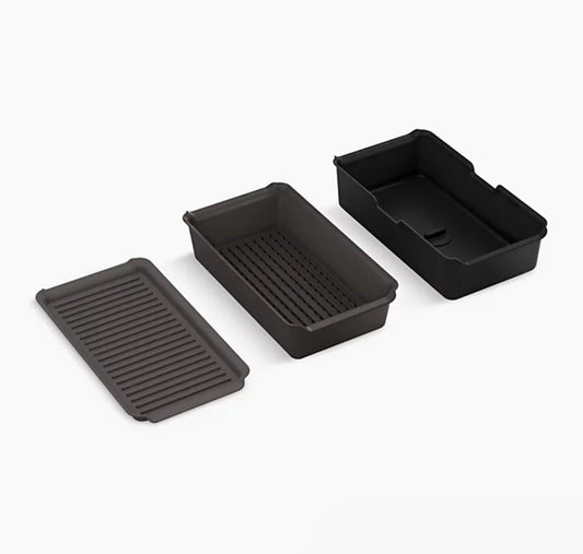KOHLER 3-Piece Workstation Sink Accessory Set – Dark Finish (K-35478-DARK)