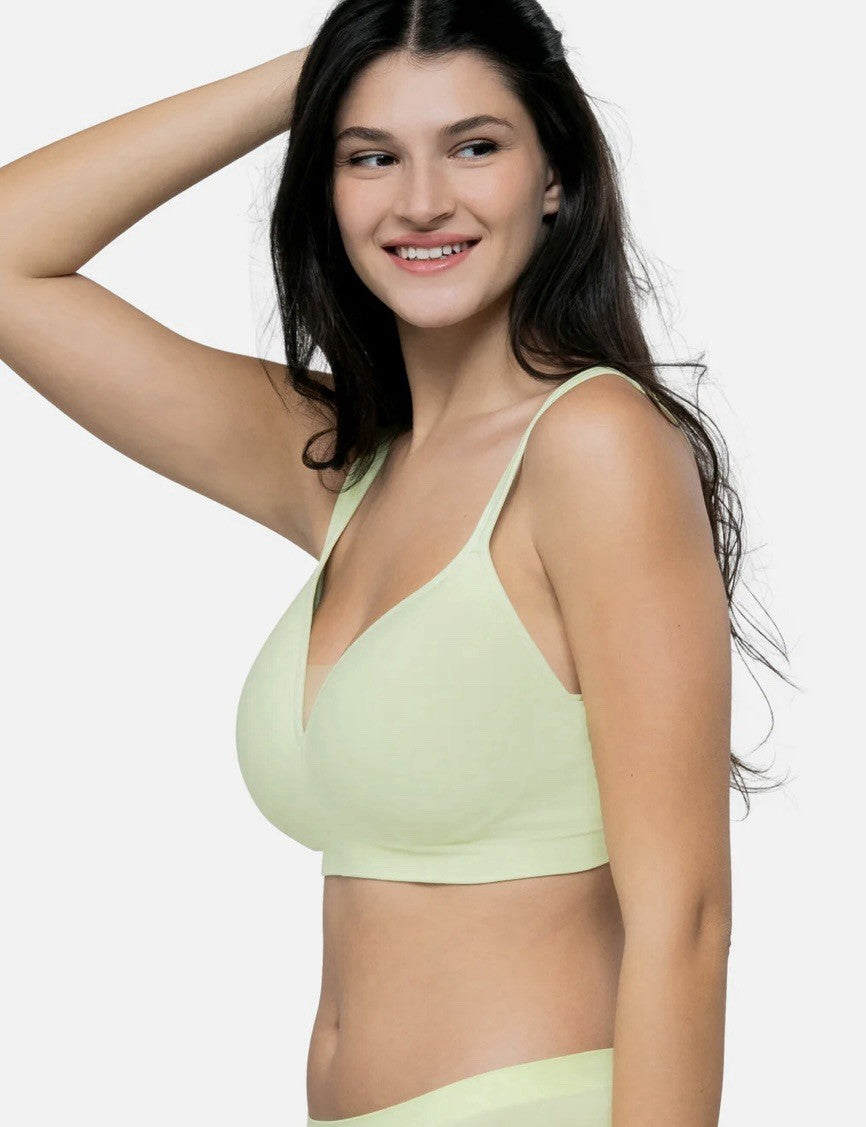 Underoutfit- 460 The Perfect Neckline Bra, size Large Lime GREEN
