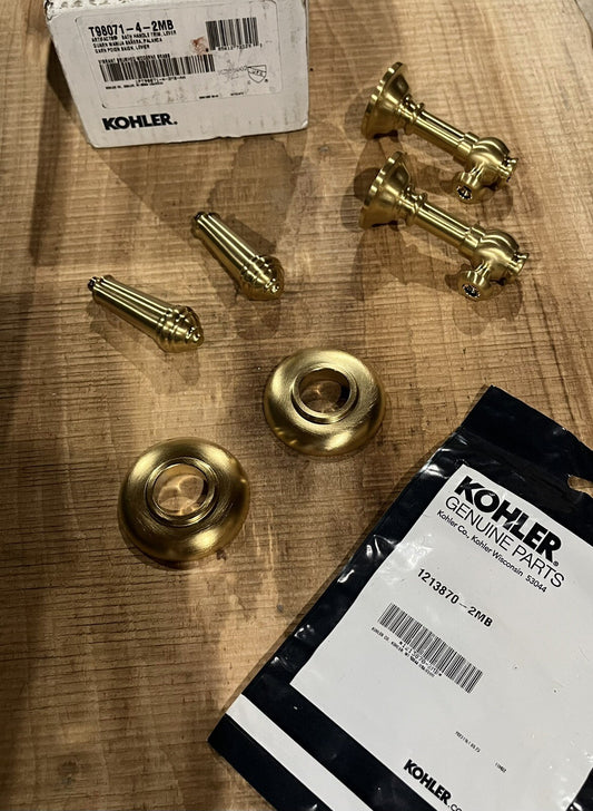 Kohler K-T98071-4-2MB - Artifacts Bath Faucet Handle Trim with Lever design
