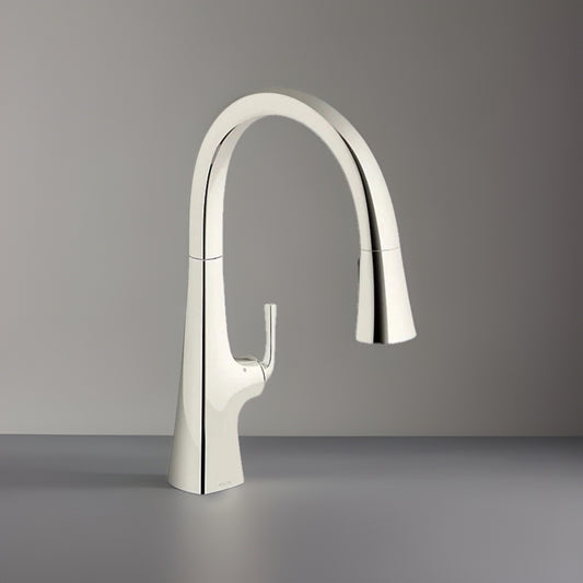 Kohler K-22068-SN Graze Touchless Pull-Down Kitchen Faucet – Polished Nickel