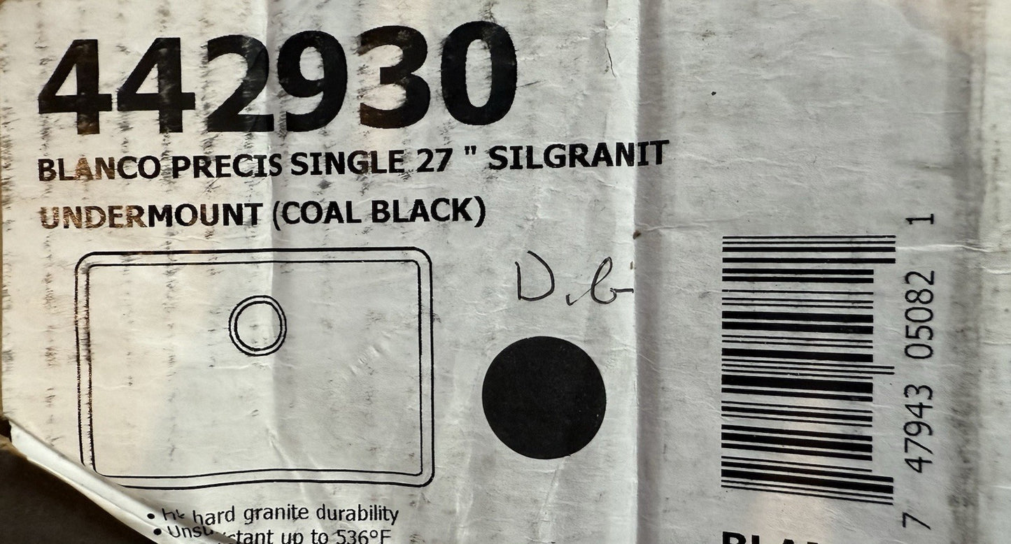 Blanco 442930 Precis 26-13/16" UnderMt  Single Basin Silgranit Kitchen Sink