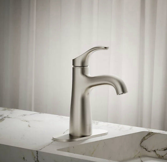 Kohler Simplice® K-27389-4-BN Single-handle bathroom sink faucet- Brushed Nickel