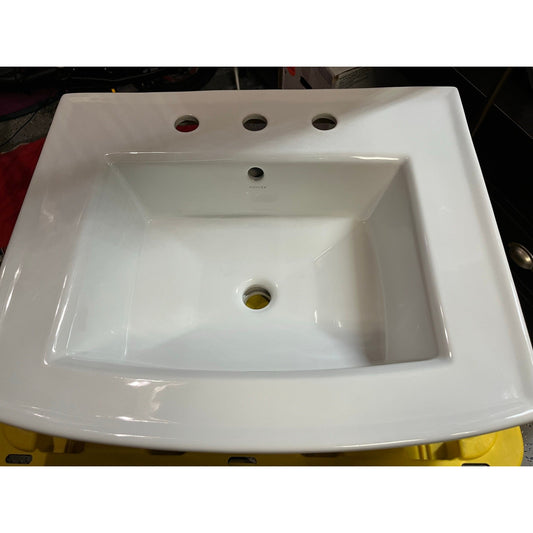 Kohler 2358-8-0  Archer 24" Rectangular Pedestal bathroom sink - white