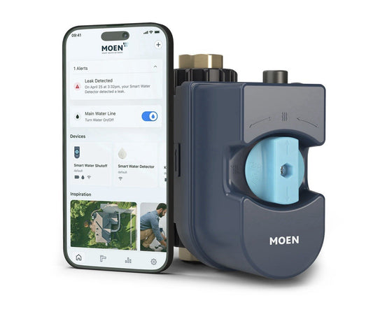 Moen Flo 900-001 3/4” Smart Water Monitor Auto Shutoff | Leak Detection Wi-Fi