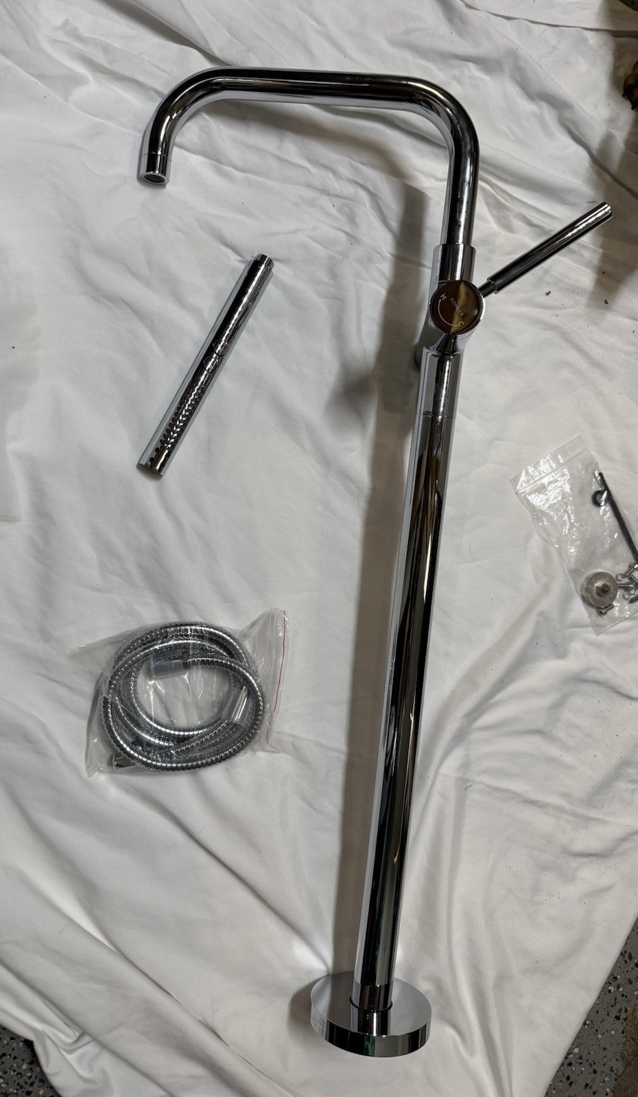 Kohler Purist Floor-Mount Tub Filler w/ Handshower Polished Chrome K-T97328-4-CP
