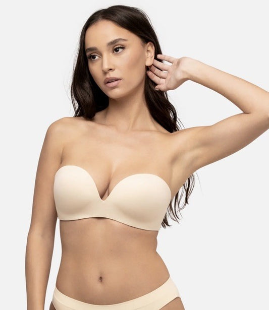 Underoutfit The No Strings Attached Bra- 1248,  Size Med -Sand