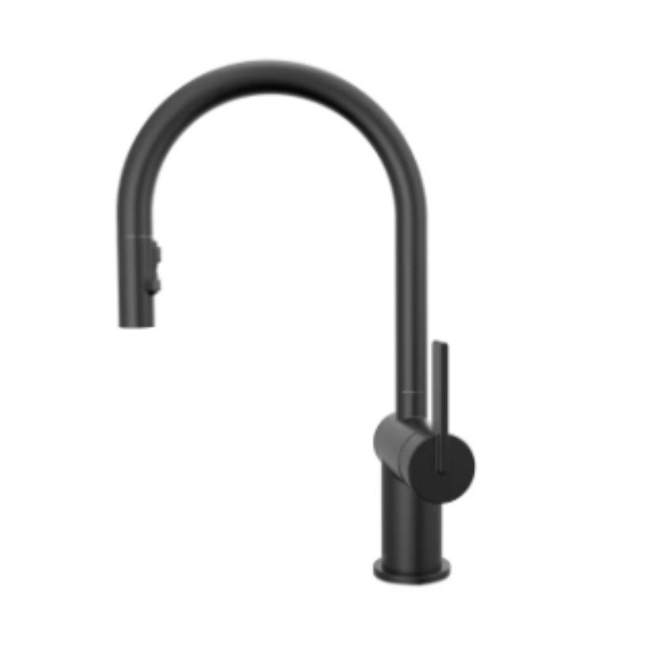 Moen 7622BL CIA Matte Black Pulldown Kitchen Faucet – 1-Handle High Arc, 1.5 GPM