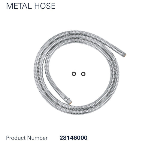 Grohe Relexaflex 28146000 79" Metal Hand Shower Hose StarLight Chrome Universal