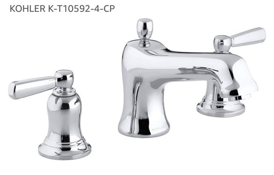 Kohler Bancroft Two-Handle Roman Tub Faucet Trim – Polished Chrome K-T10592-4-CP