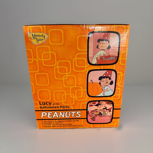 2003 Memory Lane Peanuts The Great Pumpkin Lucy at Halloween Party Playset NEW