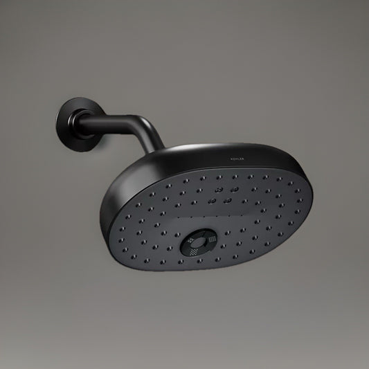 Kohler Statement 3-Spray Patterns 8 in. Wall Mount Fixed Shower Head Matte Black
