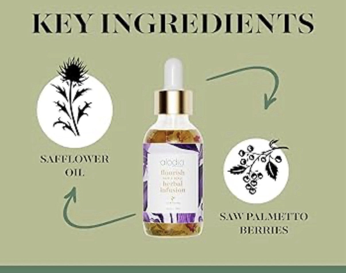 Alodia Flourish Hair & Scalp Herbal Infusion 2 oz – Natural Growth Oil Serum
