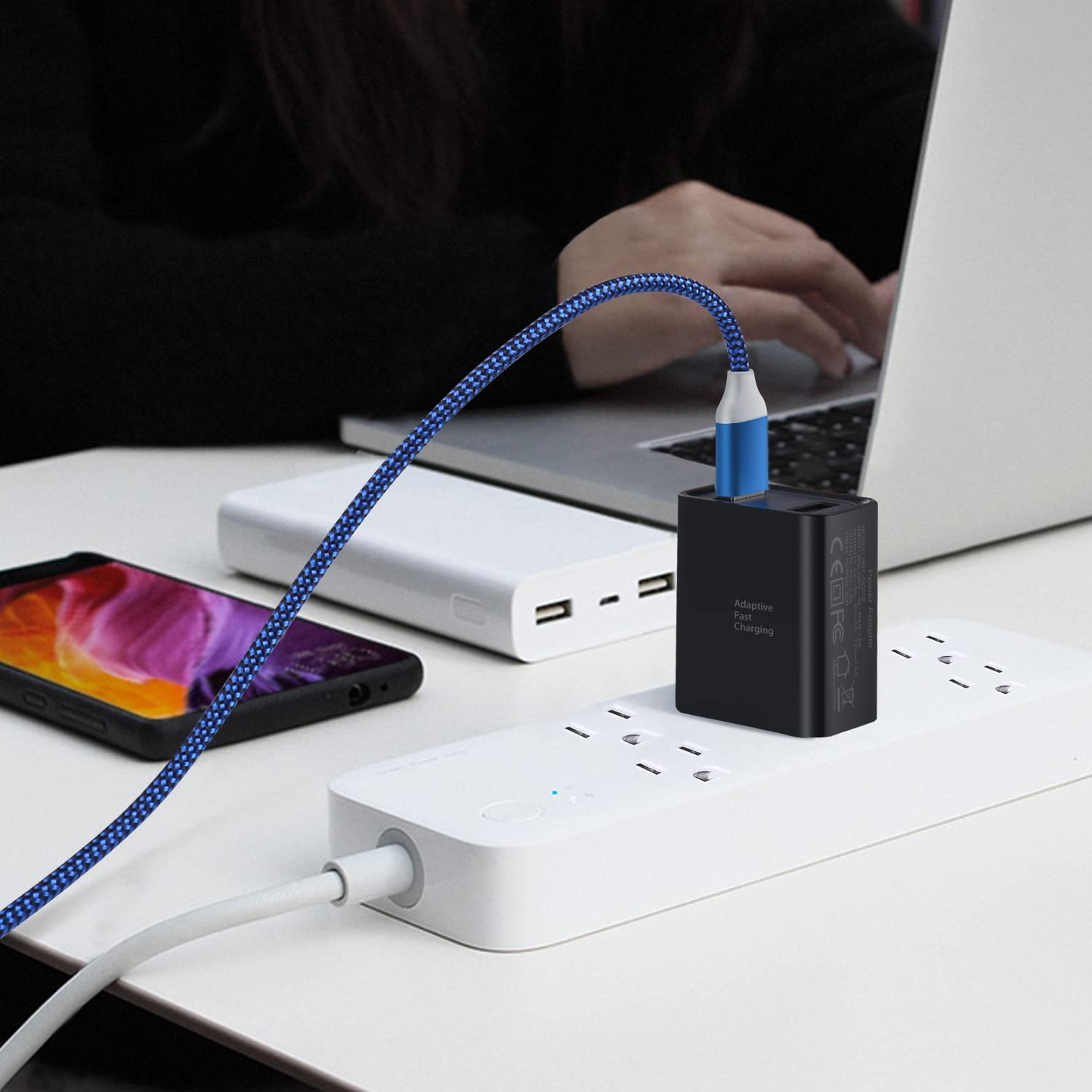 Quick Fast Charge 3.0 USB Wall Charger,  5 Pack 30W Dual USB Power Adapter (Fast
