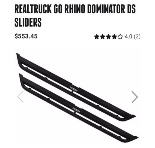 Go Rhino DSS4506T Slider Steps Black Heavy Duty w/ Mounts Fits Jeep Wrangler JL