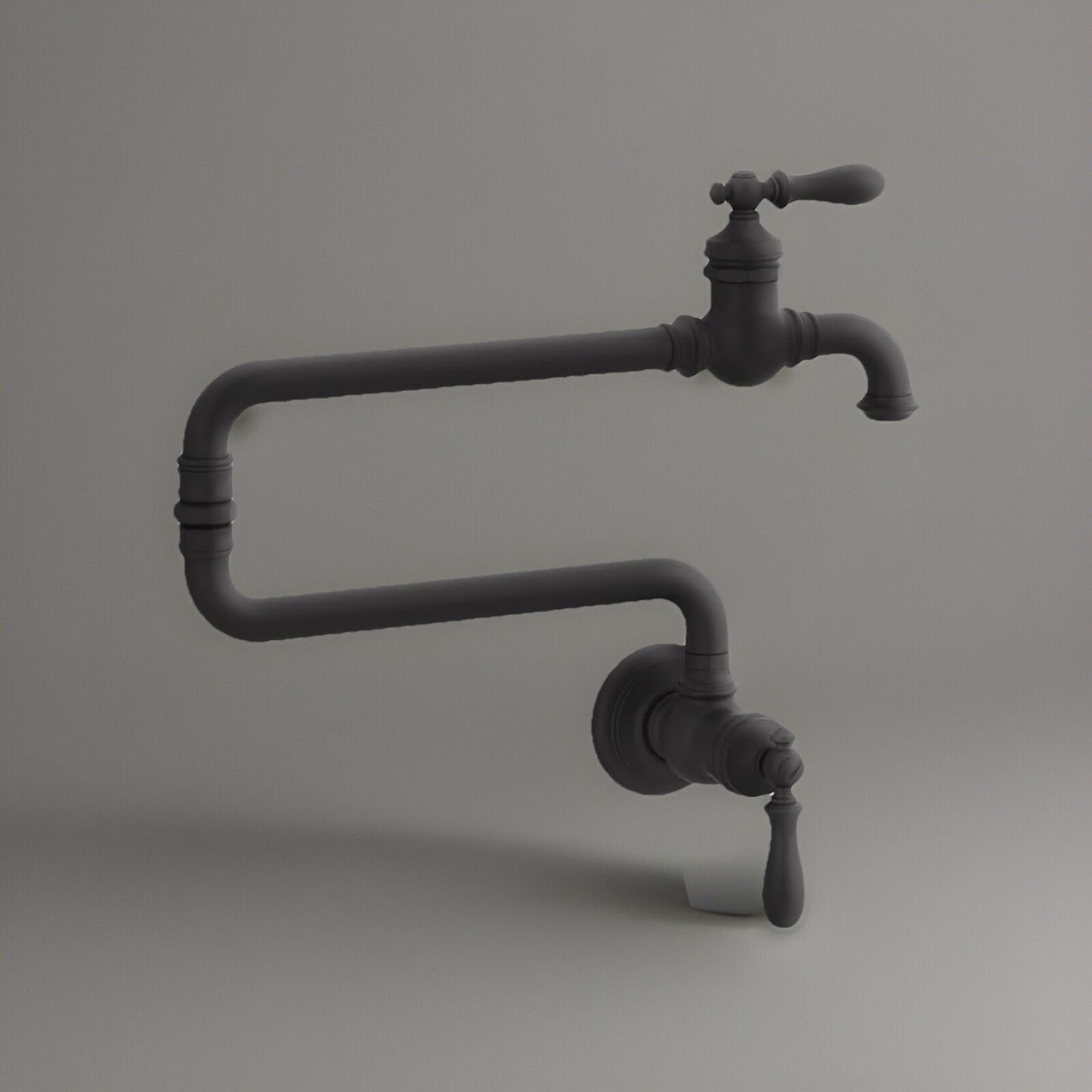 Kohler 99270-BL Artifacts Matte Black Wall-Mount Pot Filler Faucet