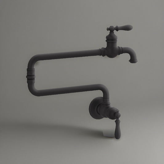 Kohler 99270-BL Artifacts Matte Black Wall-Mount Pot Filler Faucet