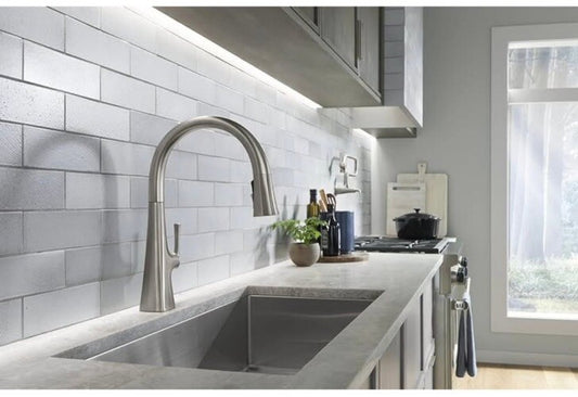Kohler Graze K-22062-VS Pull Down Spray Kitchen Faucet Vibrant Stainless Steel