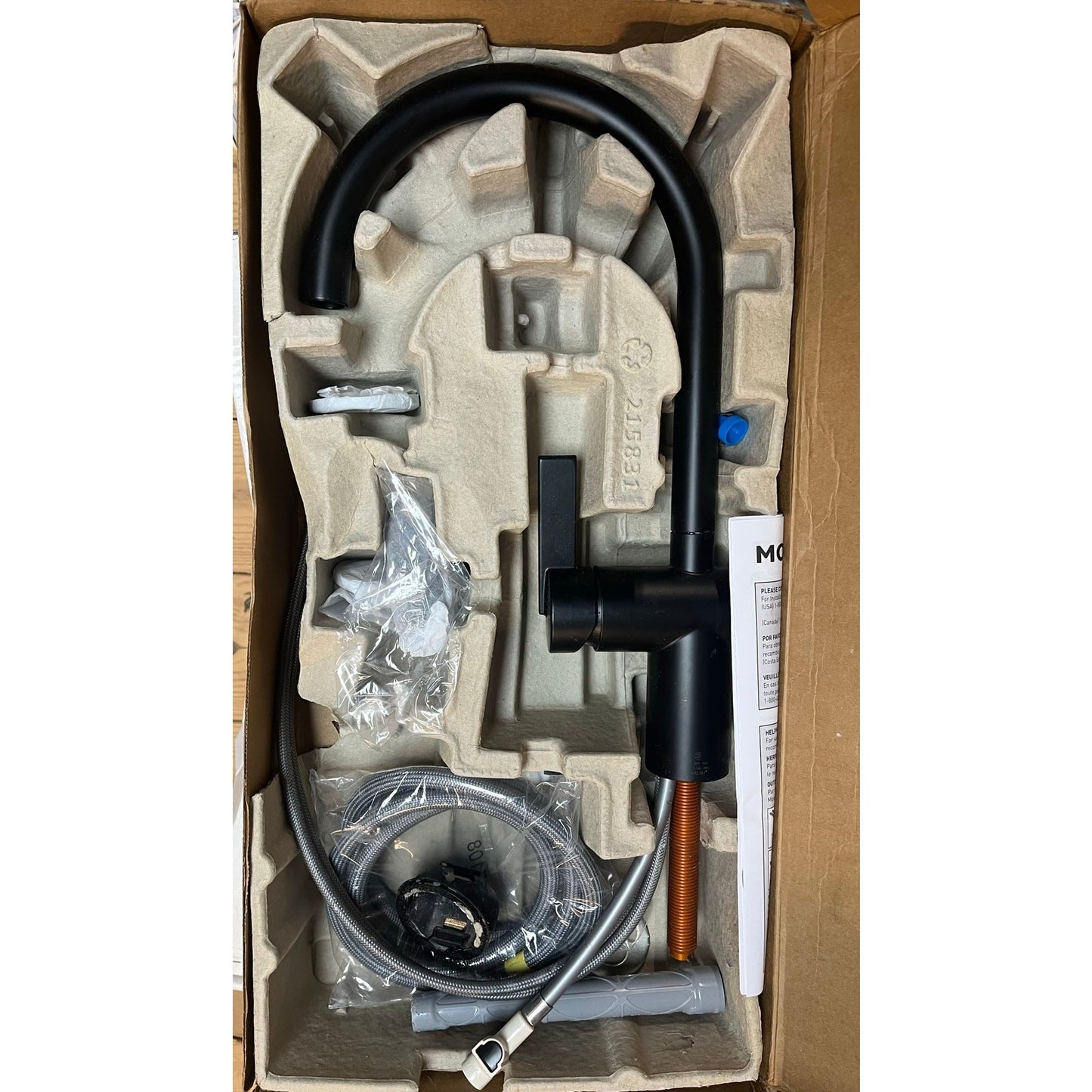 Moen 7622BL CIA Matte Black Pulldown Kitchen Faucet – 1-Handle High Arc, 1.5 GPM