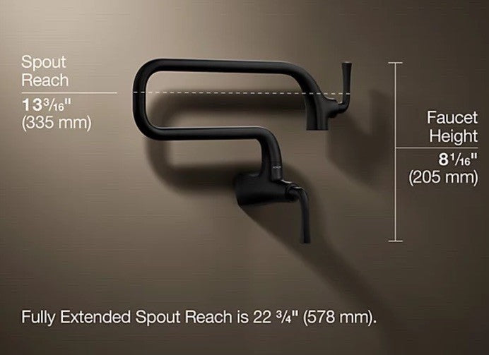 🚿 KOHLER Graze K-22066-BL Kitchen Faucet Matte Black Pull-Down Single-Handle
