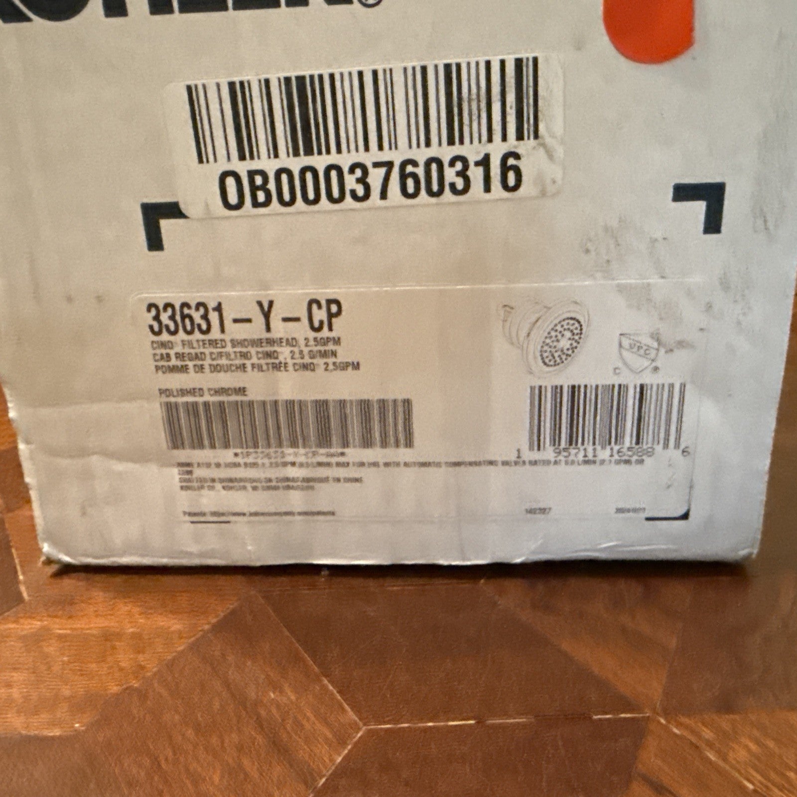 Kohler K-33631-Y-CP Cinq Filtered Shower Head 2.5 GPM Polished Chrome Round