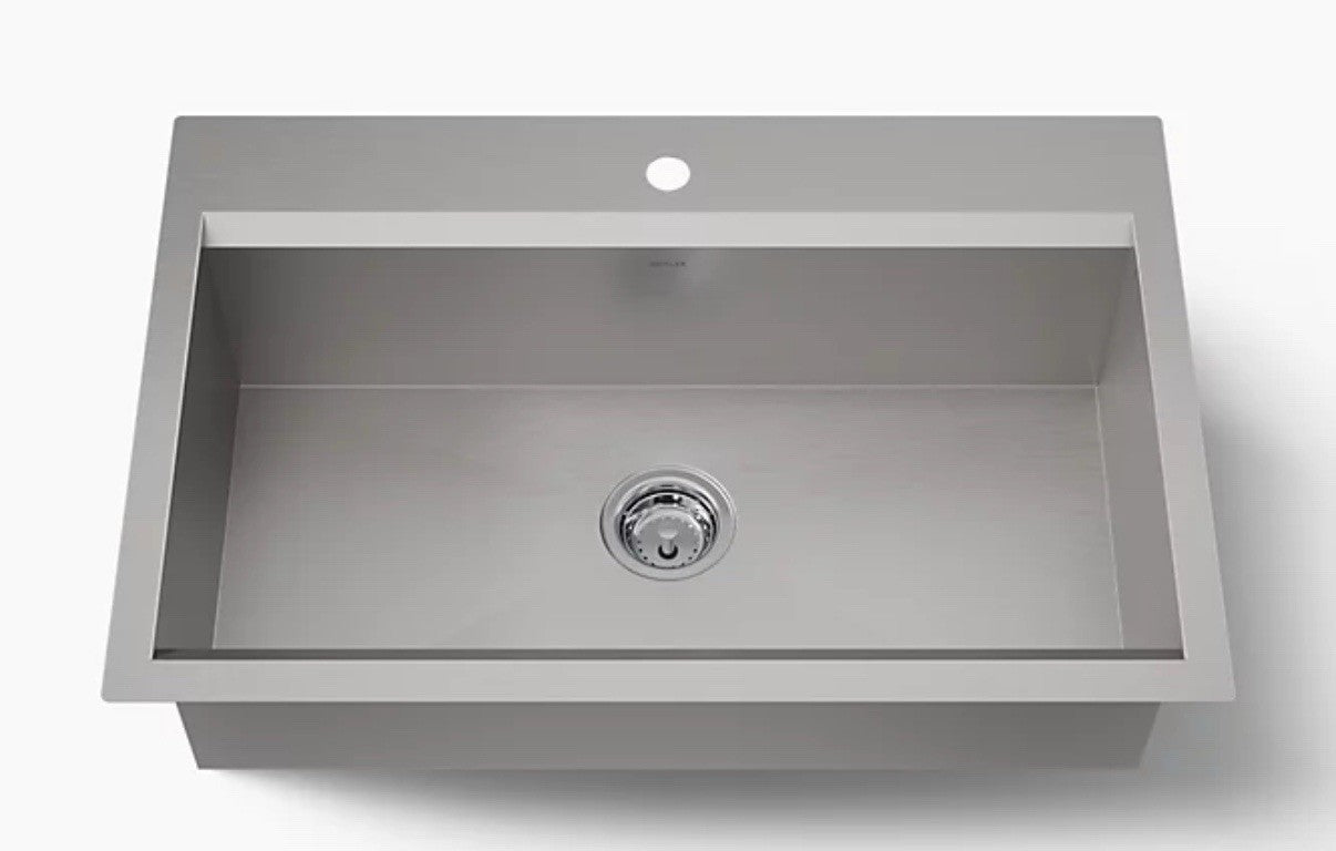 Kohler Task K-80084-1PC-NA 33" Workstation Sink with Accessories