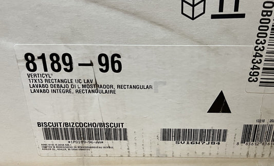🔹 Kohler K-8189-96 Verticyl 17" Rectangular Undermount Bathroom Sink – Biscuit