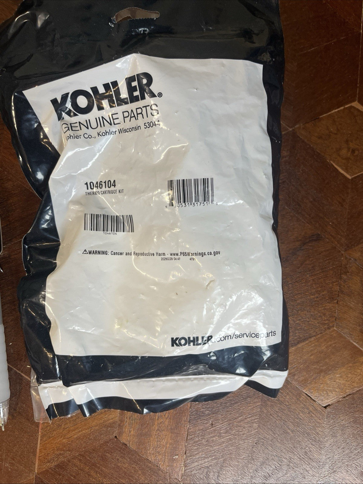 1046104 Kohler Thermo Cartridge Kit, Black
