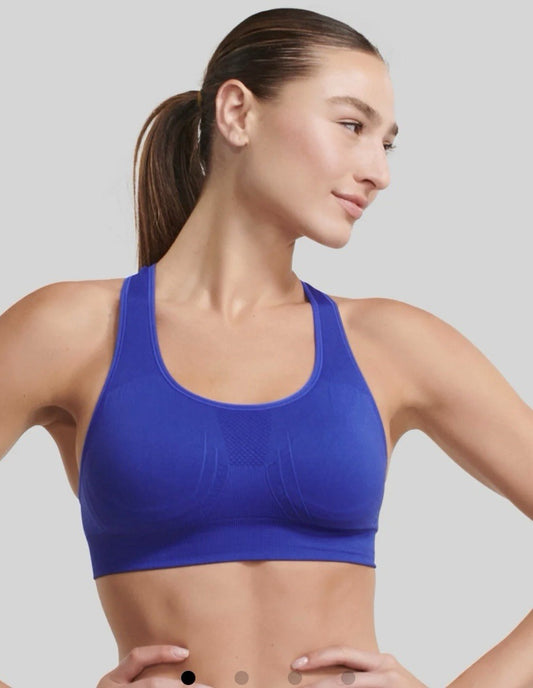 The NowSunday Racerback Sports Bra (sewn in pads) 1145 Dazzling Blue 2xl