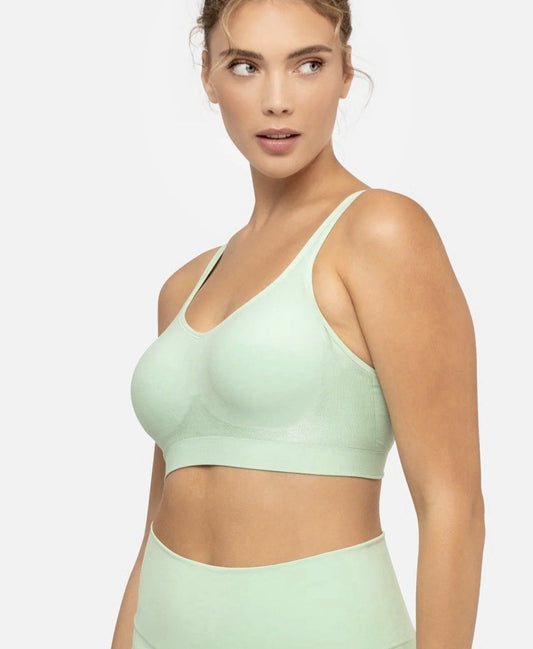 Underoutfit The Comfort Shaping Bra w/ adjustable straps 459- size L Pastelgreen