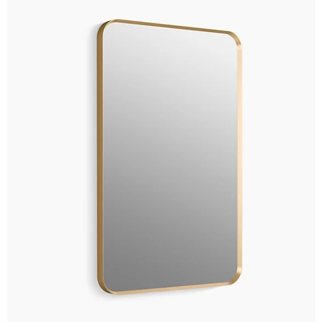 Kohler 26052-BGL Essential 22"x34" Rectangle Wall Mirror -Brushed Gold