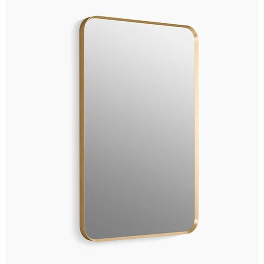 Kohler 26052-BGL Essential 22"x34" Rectangle Wall Mirror -Brushed Gold
