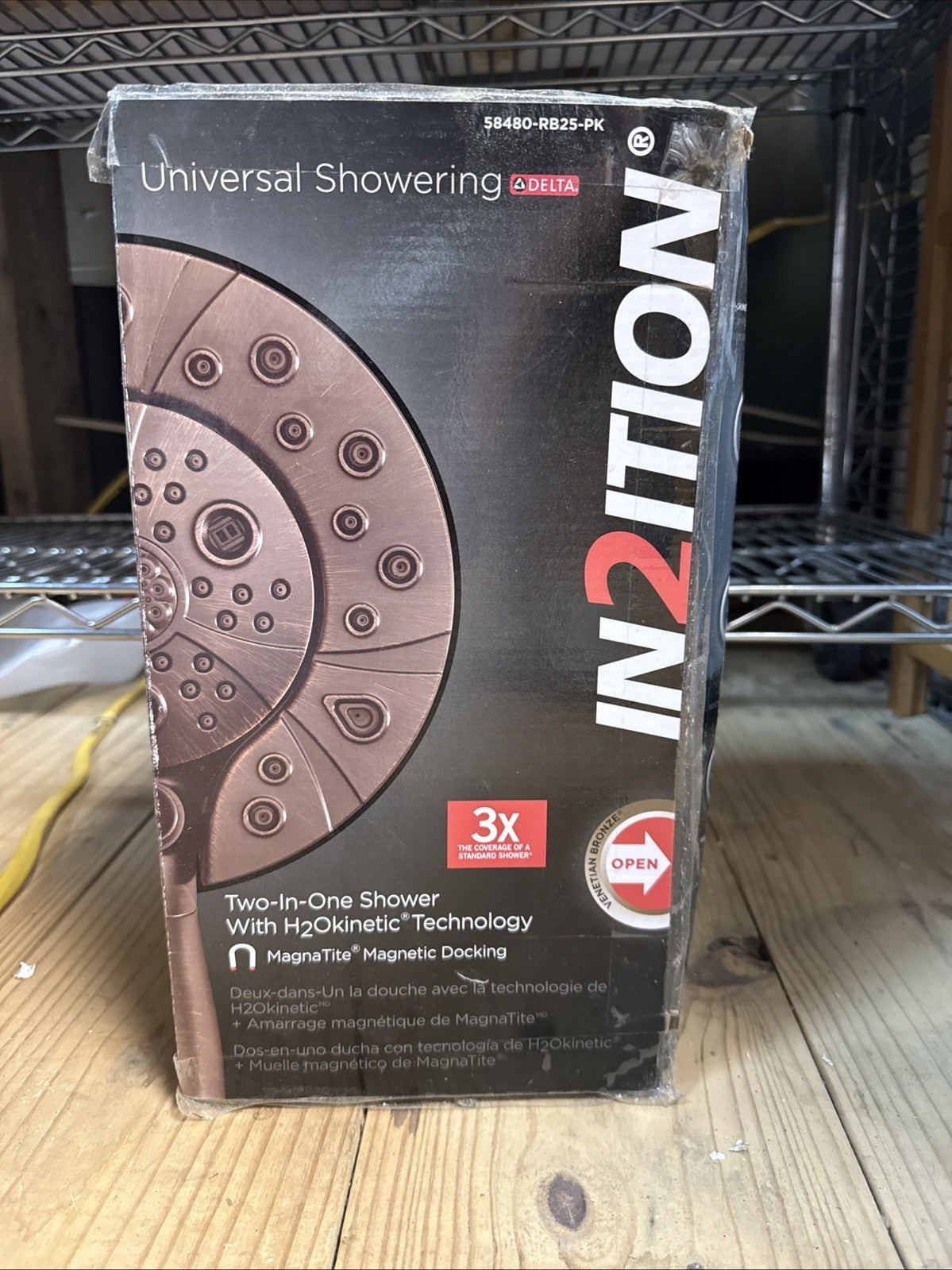💧 Delta 58480-RB25-PK In2ition 2-in-1 Shower Head – Lumicoat Bronze