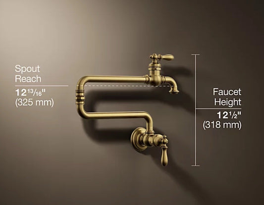 KOHLER Artifacts Kitchen Faucet 99270-2MB – Brushed Moderne Brass