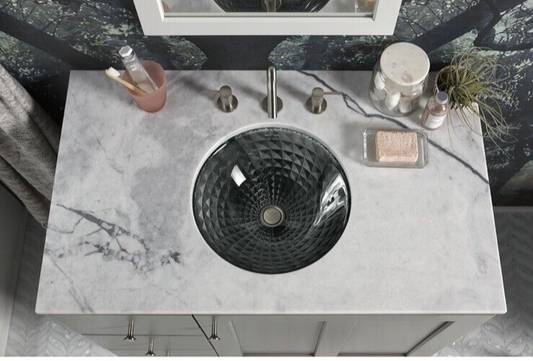 Kohler Kallos K-2361-TG8 Undermount Glass Bathroom Sink, Translucent Stone