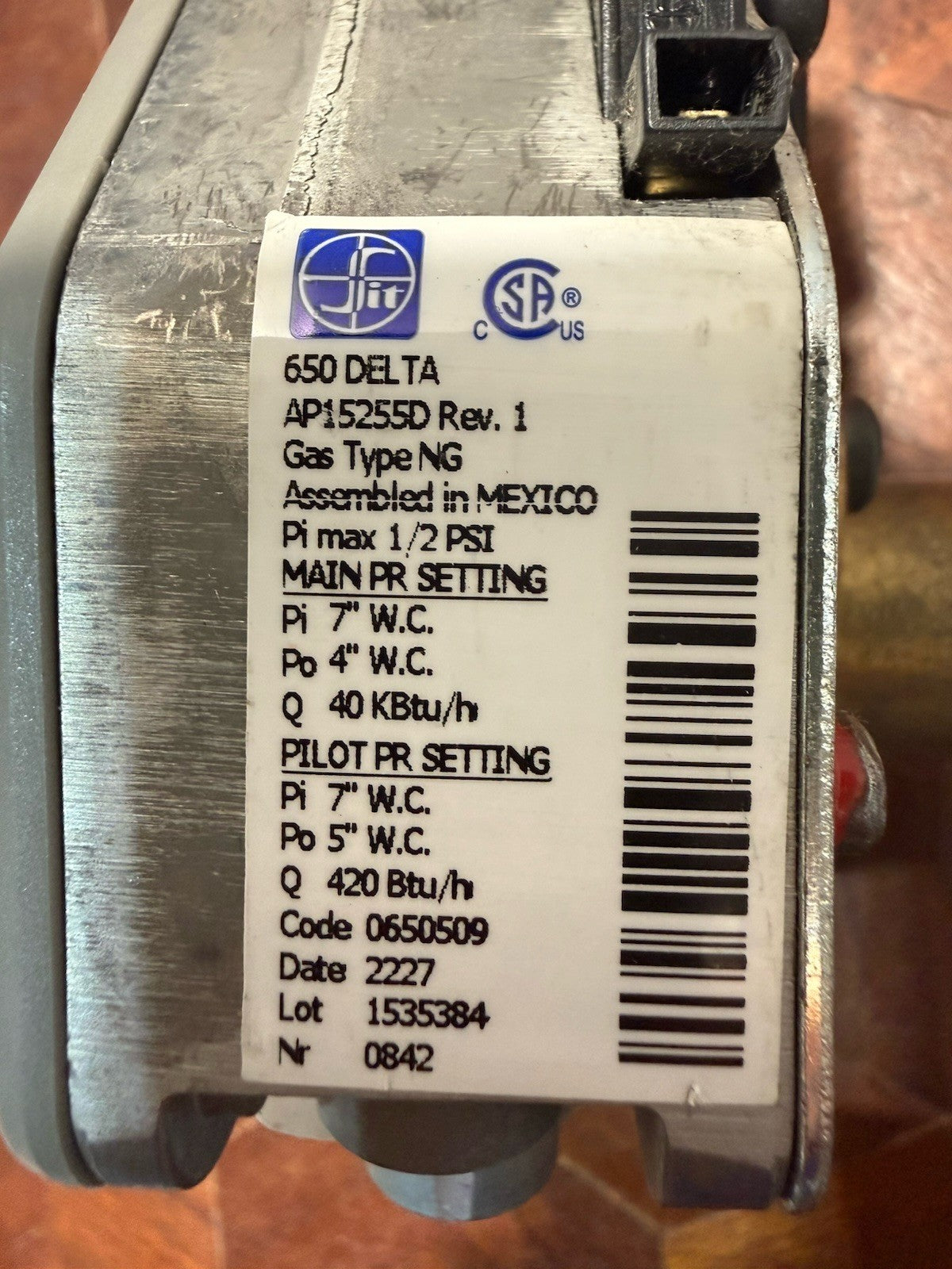 Rheem Water Heater Gas Control Thermostat (SP20303D)