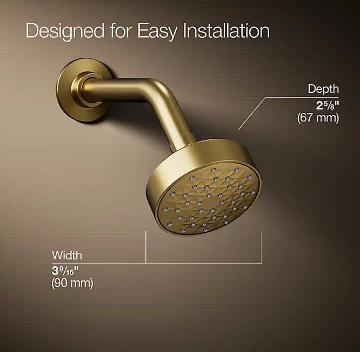 Kohler K-72417-2MB Awaken G90 Single-Function Showerhead – Vibrant Brushed Moder