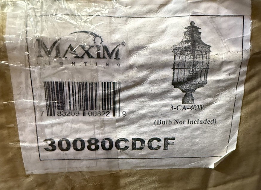 Maxim Nantucket 3-Light Post Lantern 30080CDCF – Seedy Glass, Country Forge 📺 ✨