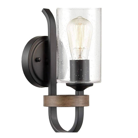 Hydelite Industrial seeded cylindrical wall sconce 