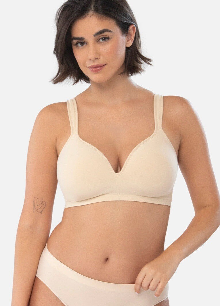 Underoutfit- 460 The Perfect Neckline Bra, size small Sand