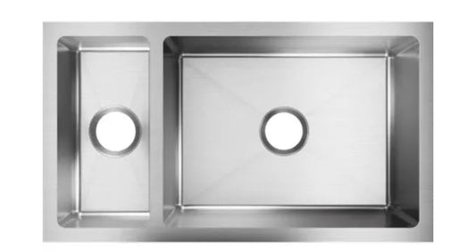 Elkay Crosstown 32 in. Undermount Double Bowl Stainless Steel Kitchen Sink