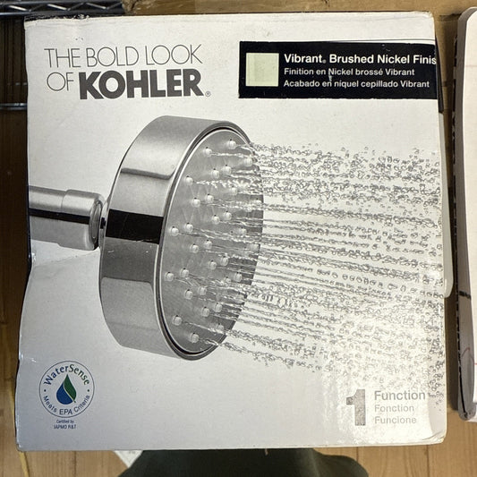 KOHLER Awaken G90 Single Function 1.75 GPM Showerhead, Vibrant Brushed Nickel