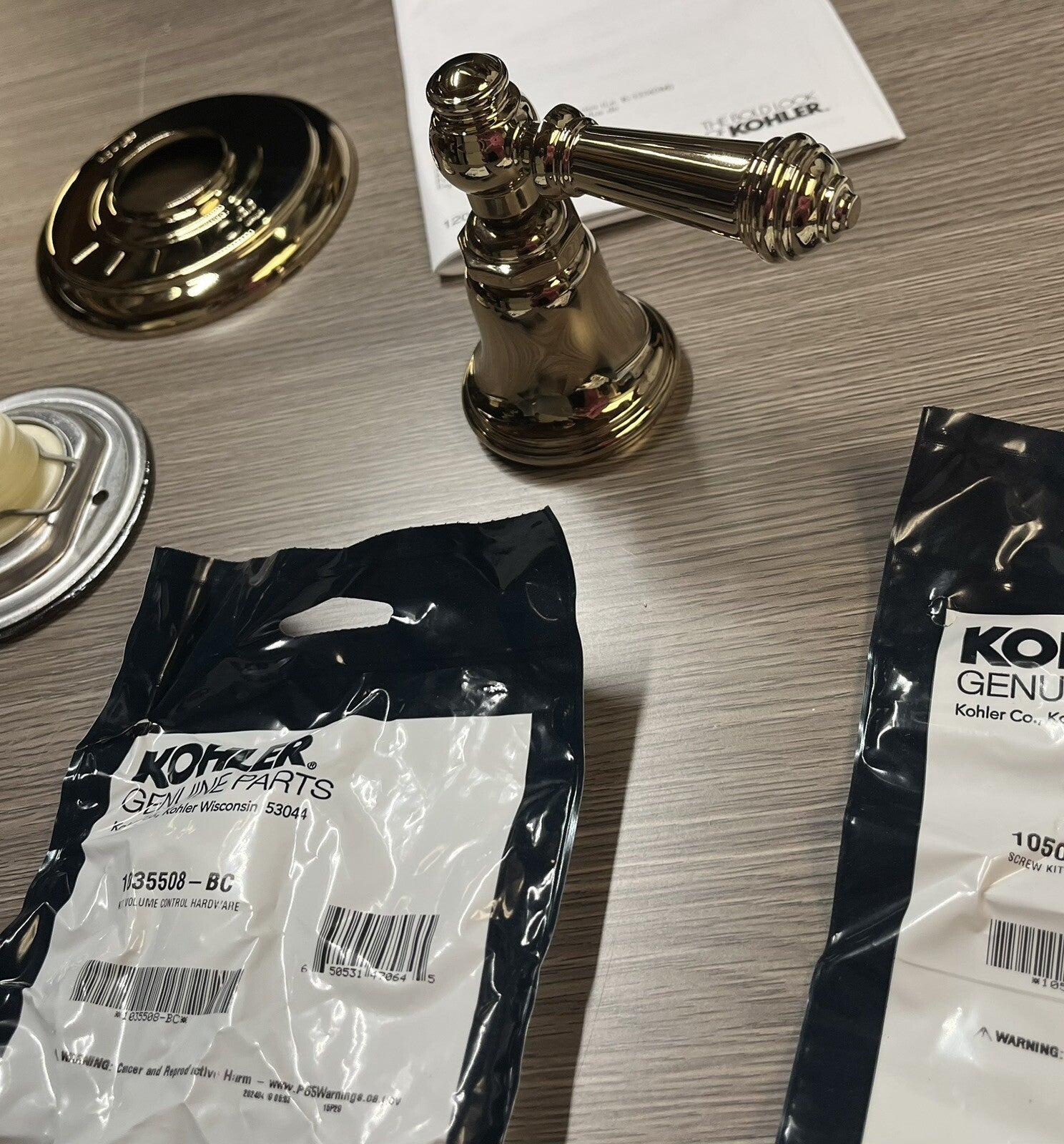 Kohler Artifacts T72771-4-AF Volume Control Valve Trim – Vibrant French Gold