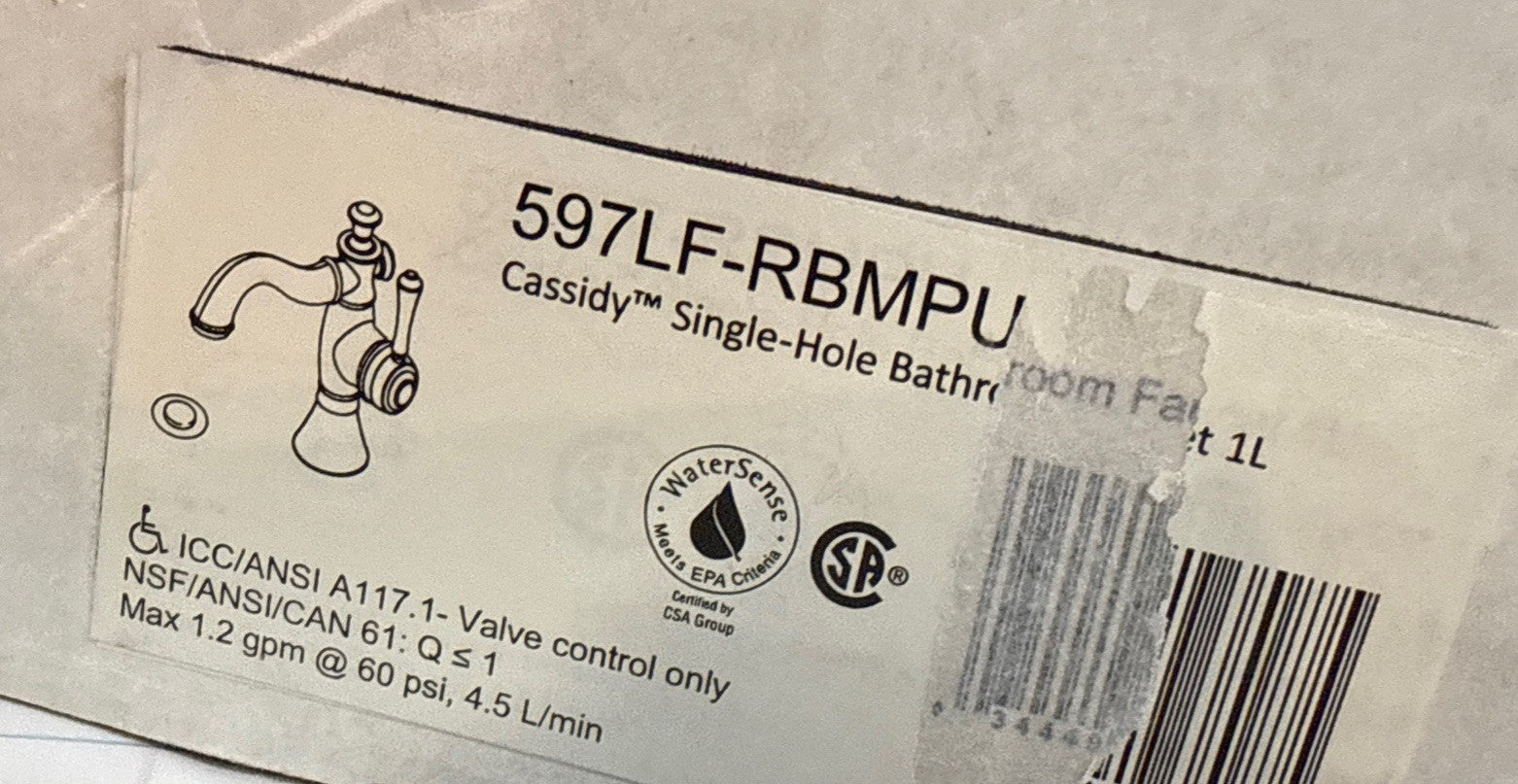 Delta Cassidy 1-Handle Bathroom Faucet Venetian Bronze – Deck Mount, 1.2 GPM