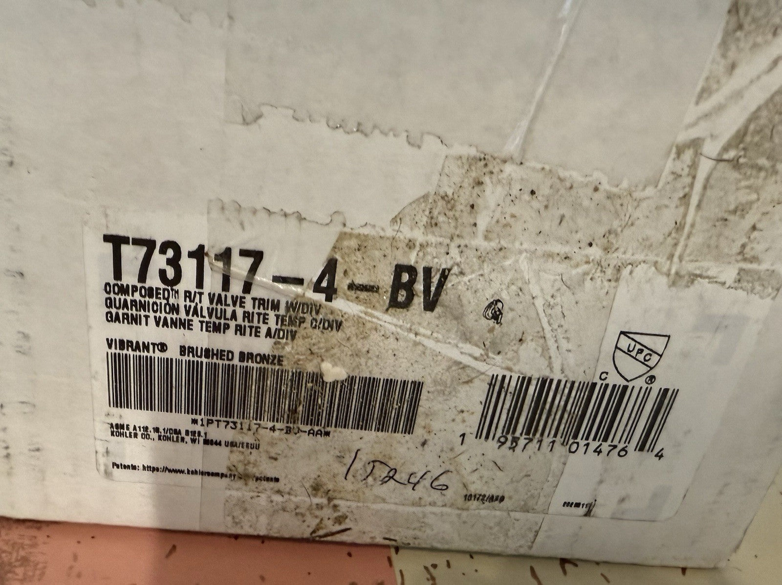 Kohler T73117‑4‑BV Composed Rite‑Temp Valve Trim w/ Diverter – Vibrant Brushed B
