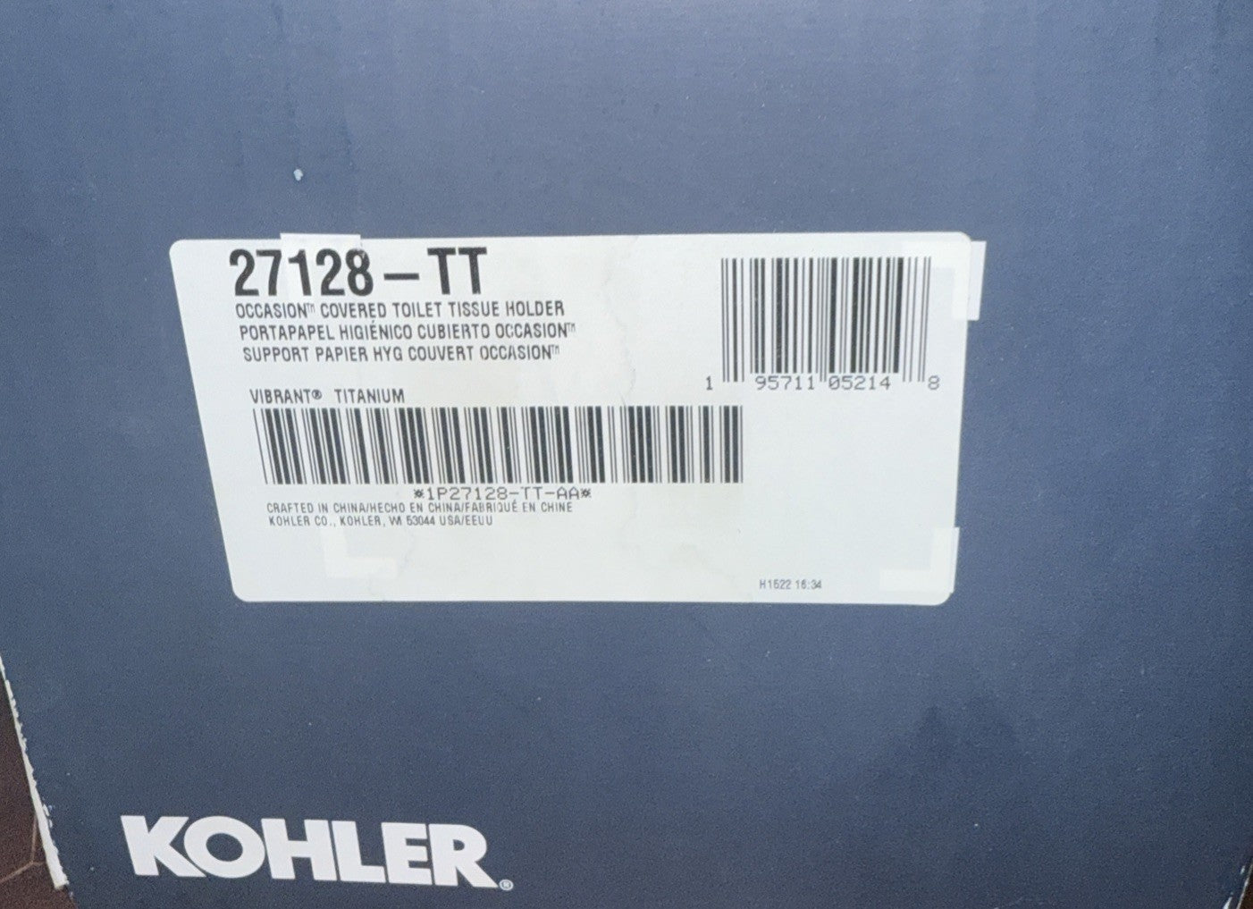 Kohler K-27128-SN Euro Toilet Paper Holder Vibrant Brushed Nickel Modern