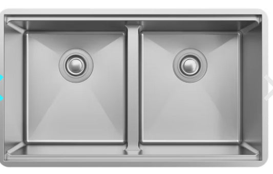 Elkay Crosstown 31.5” Undermount Workstation Double Bowl Stainless Steel Sink