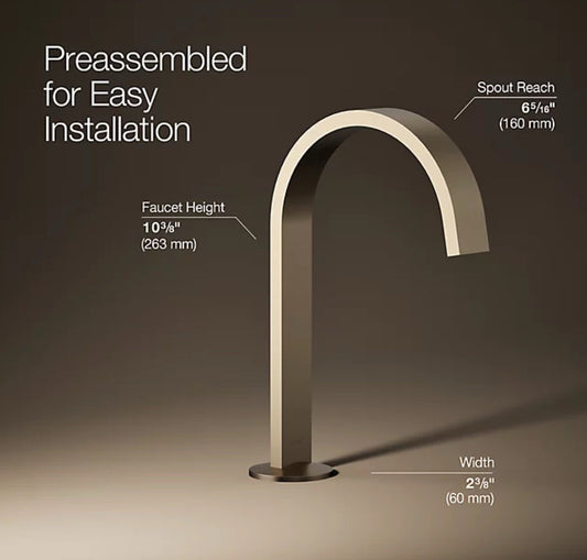 Kohler 77968-BV  Components Lavatory Widespread Ribbon Spout