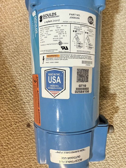 Goulds GT10 Irri-Gator Self-Priming Centrifugal Pump – 1 HP, 115V/230V Convertib